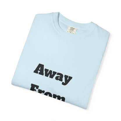 Buy Printed White T Shirts Online For Unisex | White T Shirts For Office Professionals With Quote -"Away From Desk" Printify