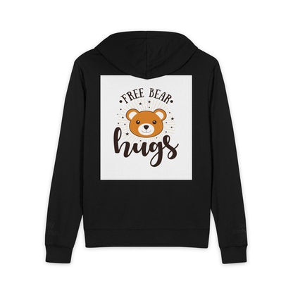 Free Bear Hugs Hoodie — Cute Teddy Graphic Full-Zip Zip-Up