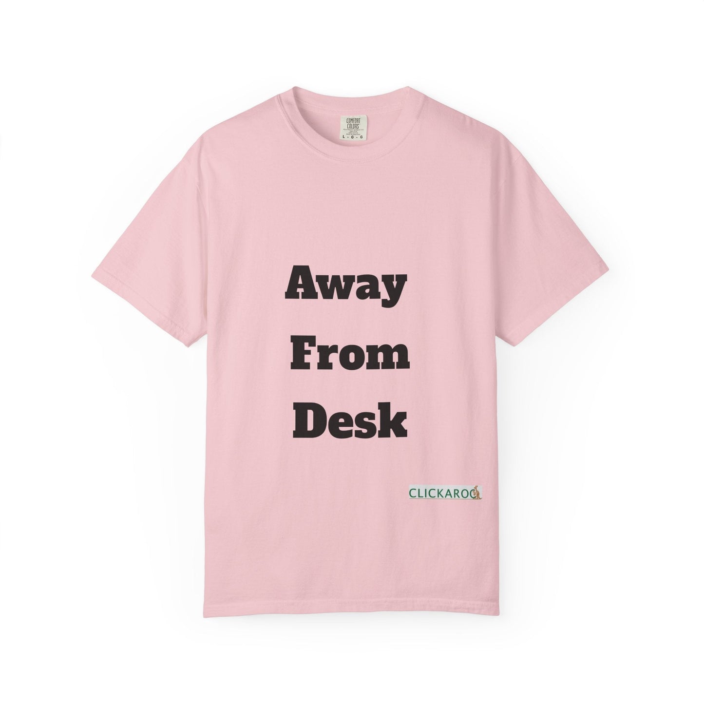 Buy Printed White T Shirts Online For Unisex | White T Shirts For Office Professionals With Quote -"Away From Desk" Printify