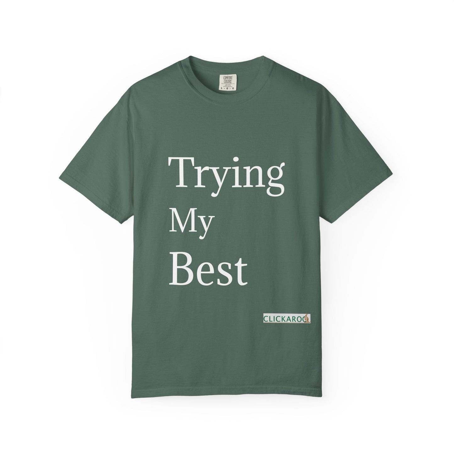 Buy Trying My Best Minimal Black T-Shirt Funny Unisex Printed T-Shirt Printify