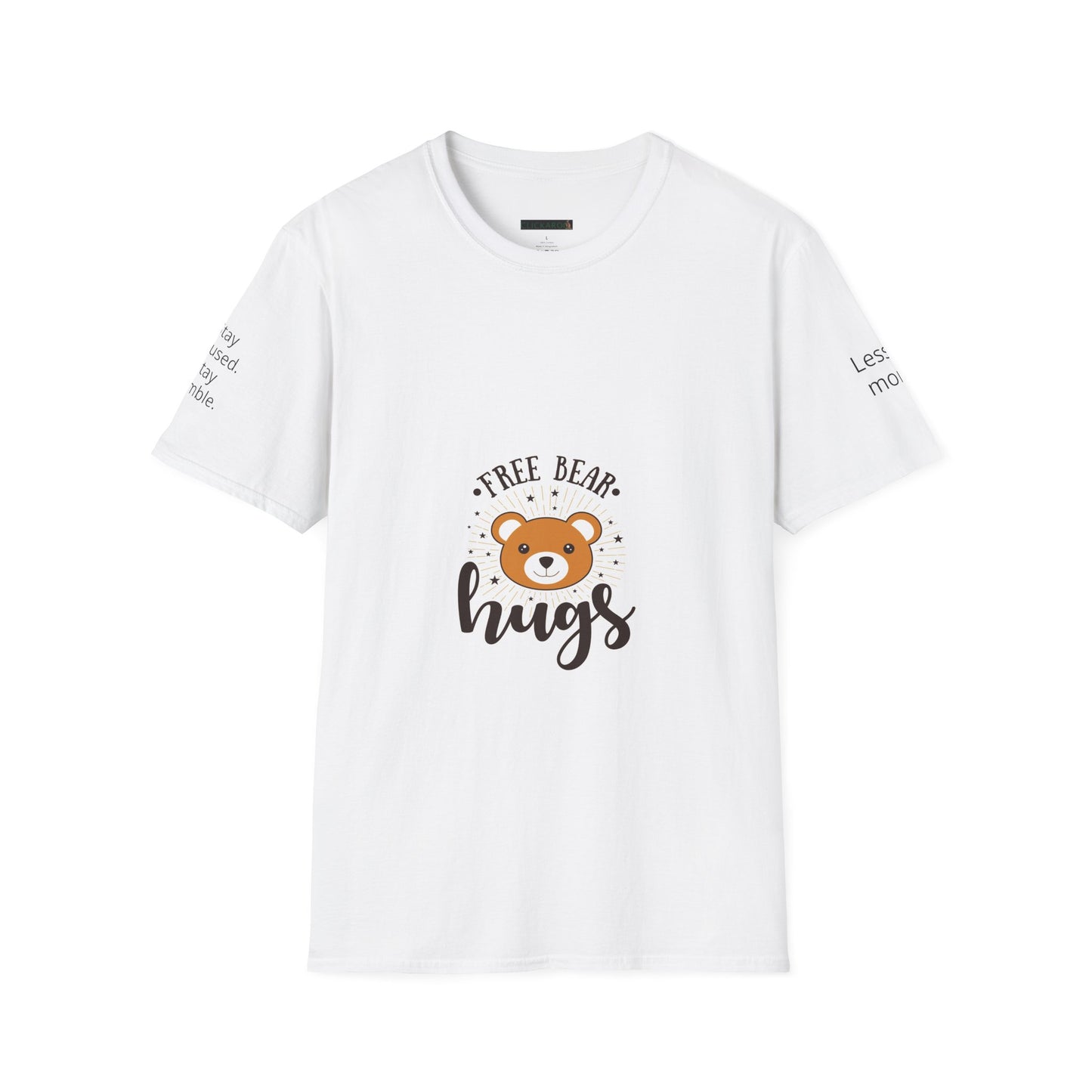 T-Shirt — “Free Bear Hugs” Cute Bear Graphic Tee, Cozy Casual Gift for Kids & Animal Lovers