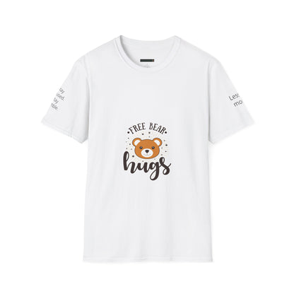 T-Shirt — “Free Bear Hugs” Cute Bear Graphic Tee, Cozy Casual Gift for Kids & Animal Lovers