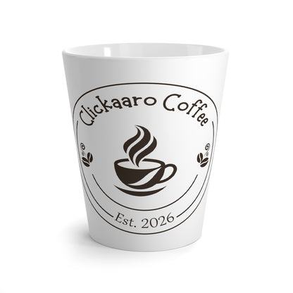 Latte Mug - Clickaaro Coffee Logo Ceramic Mug (Est. 2026)