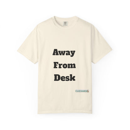 Buy Printed White T Shirts Online For Unisex | White T Shirts For Office Professionals With Quote -"Away From Desk" Printify