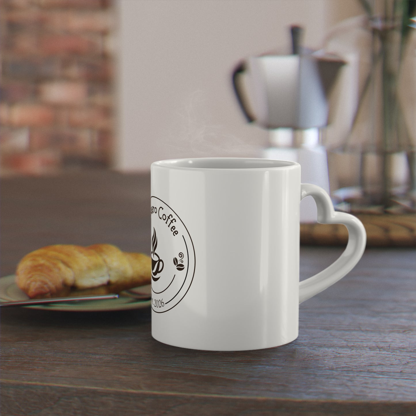 Clickaaro Coffee Logo Mug — Est. 2026 Ceramic Coffee Cup