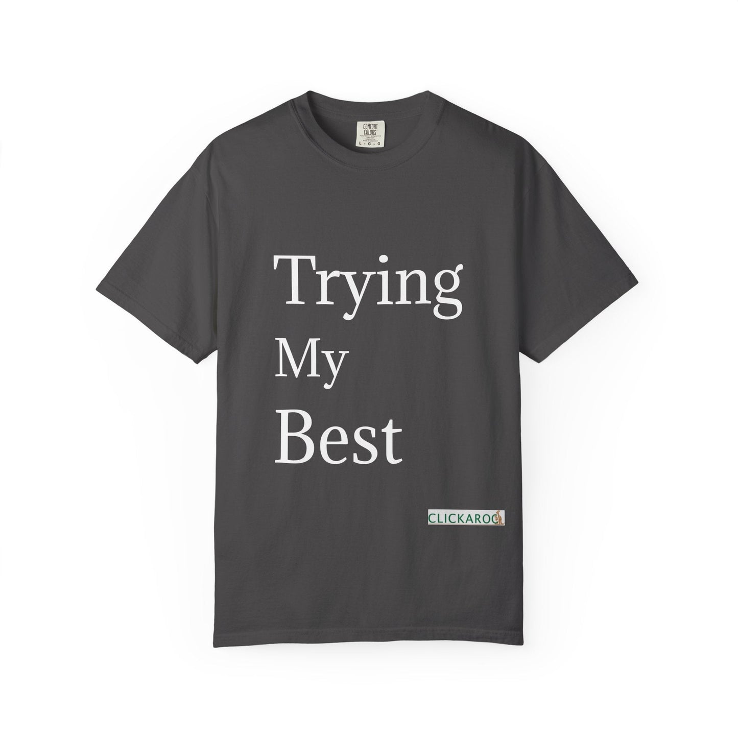Buy Trying My Best Minimal Black T-Shirt Funny Unisex Printed T-Shirt Printify