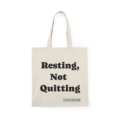 Resting, Not Quitting Tote Bag Motivational Canvas Grocery & Everyday Tote