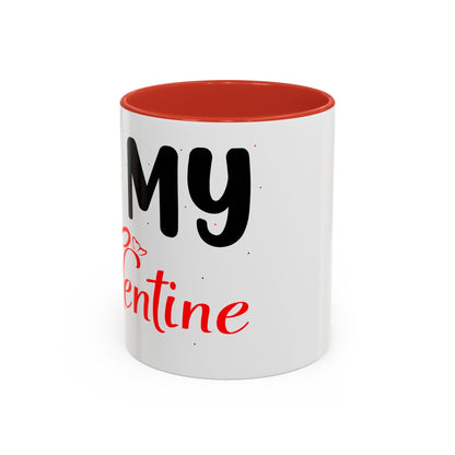 Buy Printed Coffee Mugs Online | White Ceramic Mugs Online With Quote "Be My Valentine" Printify