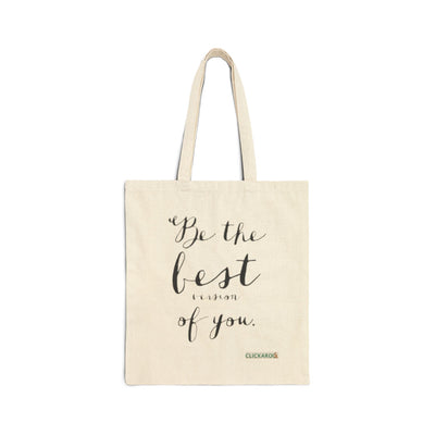 Buy Be the Best of You Cotton Tote Bag Inspirational Canvas