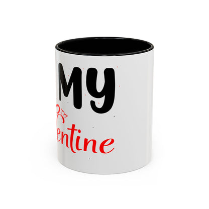 Buy Printed Coffee Mugs Online | White Ceramic Mugs Online With Quote "Be My Valentine" Printify