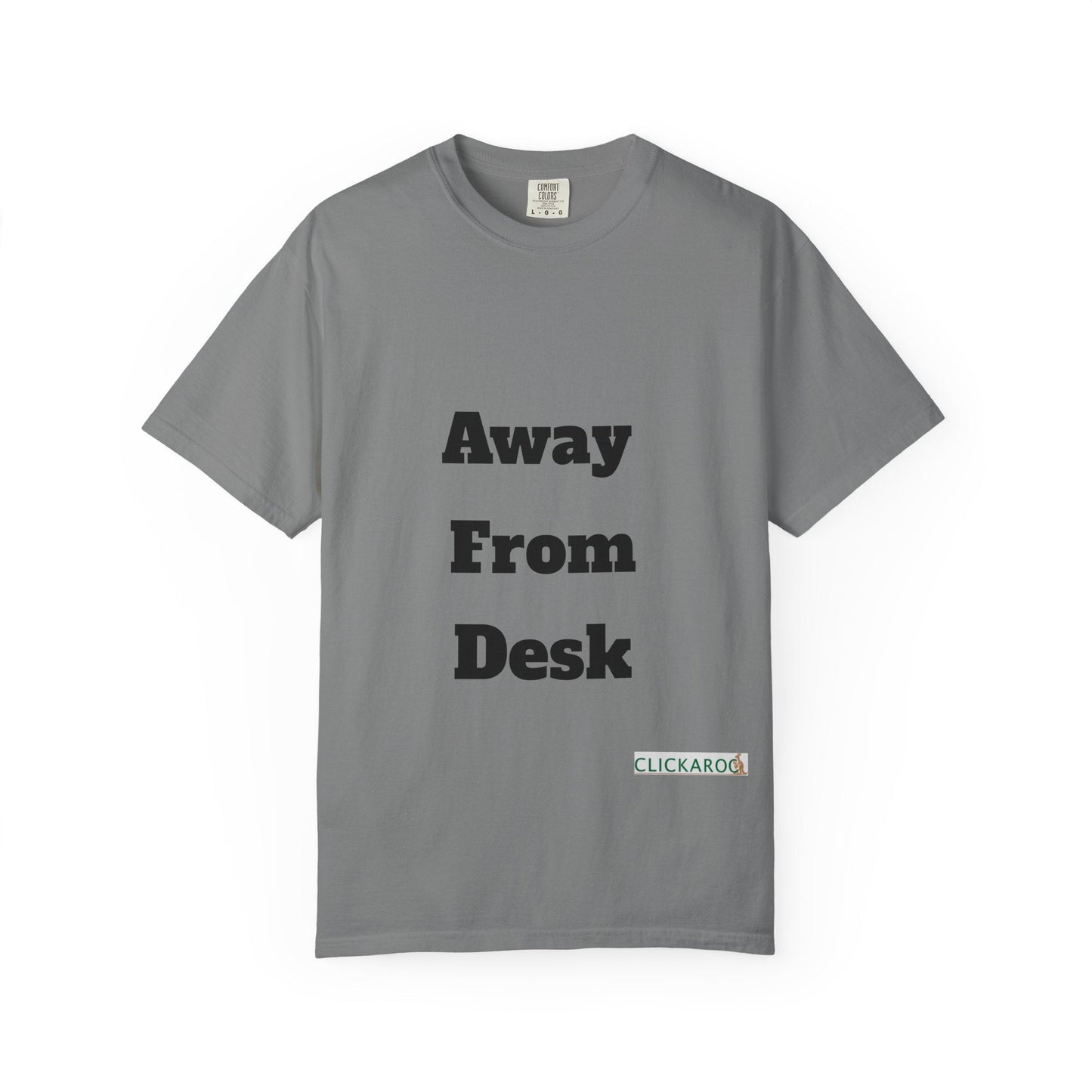 Buy Printed White T Shirts Online For Unisex | White T Shirts For Office Professionals With Quote -"Away From Desk" Printify