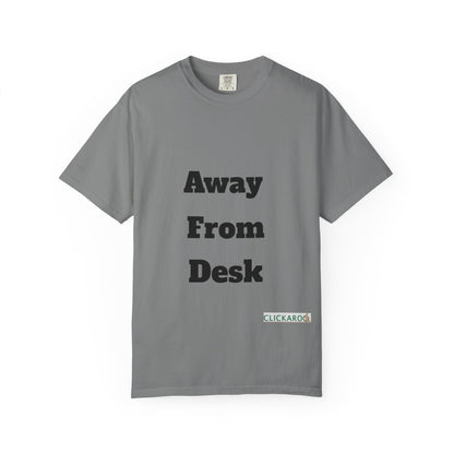 Buy Printed White T Shirts Online For Unisex | White T Shirts For Office Professionals With Quote -"Away From Desk" Printify