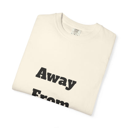 Buy Printed White T Shirts Online For Unisex | White T Shirts For Office Professionals With Quote -"Away From Desk" Printify