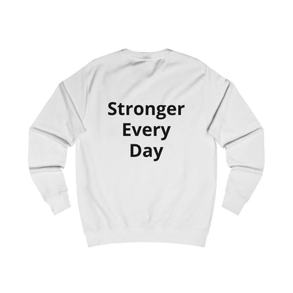 Bear Hugs Sweatshirt — 'Free Bear Hugs' Front + 'Stronger Every Day' Back