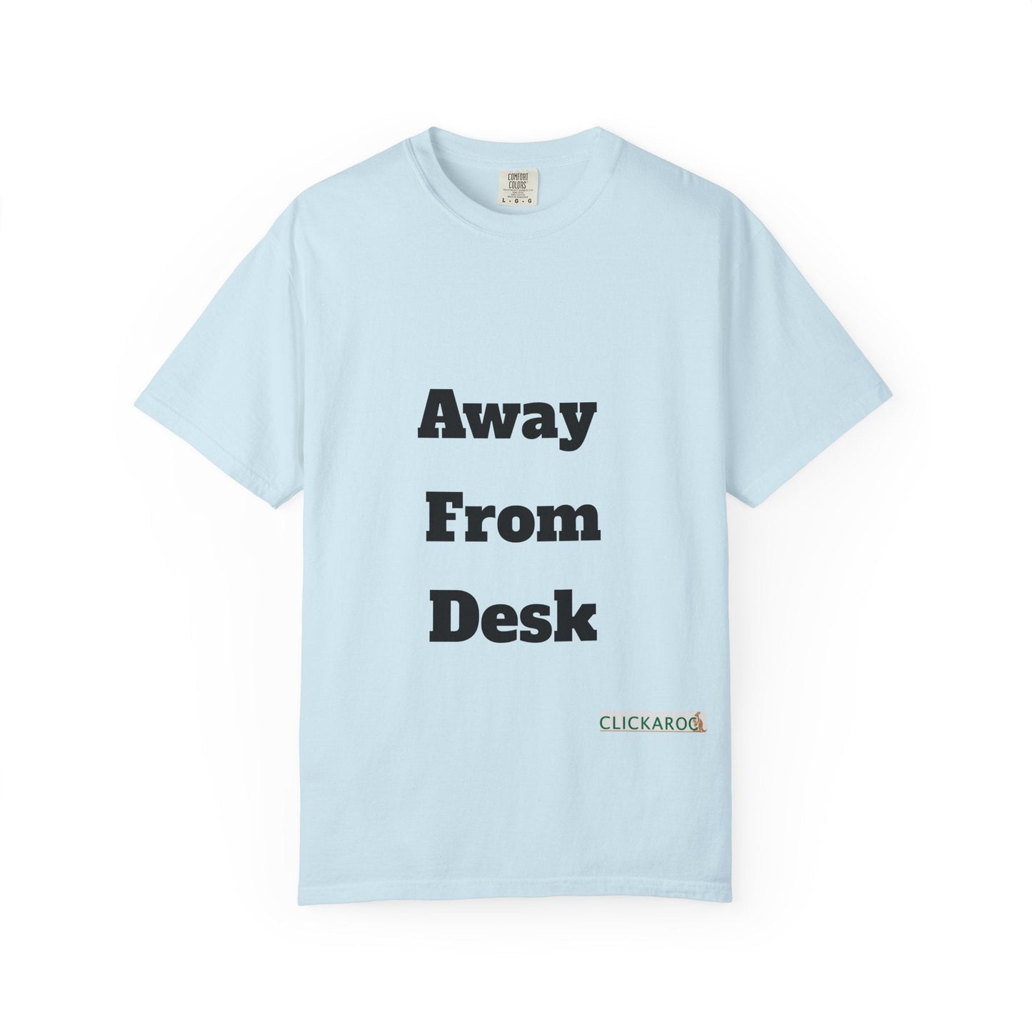 Buy Printed White T Shirts Online For Unisex | White T Shirts For Office Professionals With Quote -"Away From Desk" Printify