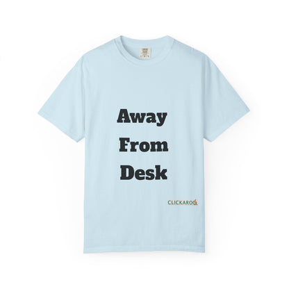 Buy Printed White T Shirts Online For Unisex | White T Shirts For Office Professionals With Quote -"Away From Desk" Printify