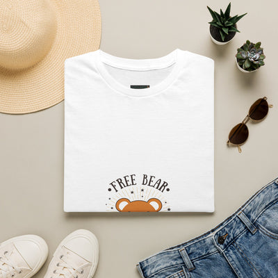 T-Shirt — “Free Bear Hugs” Cute Bear Graphic Tee, Cozy Casual Gift for Kids & Animal Lovers