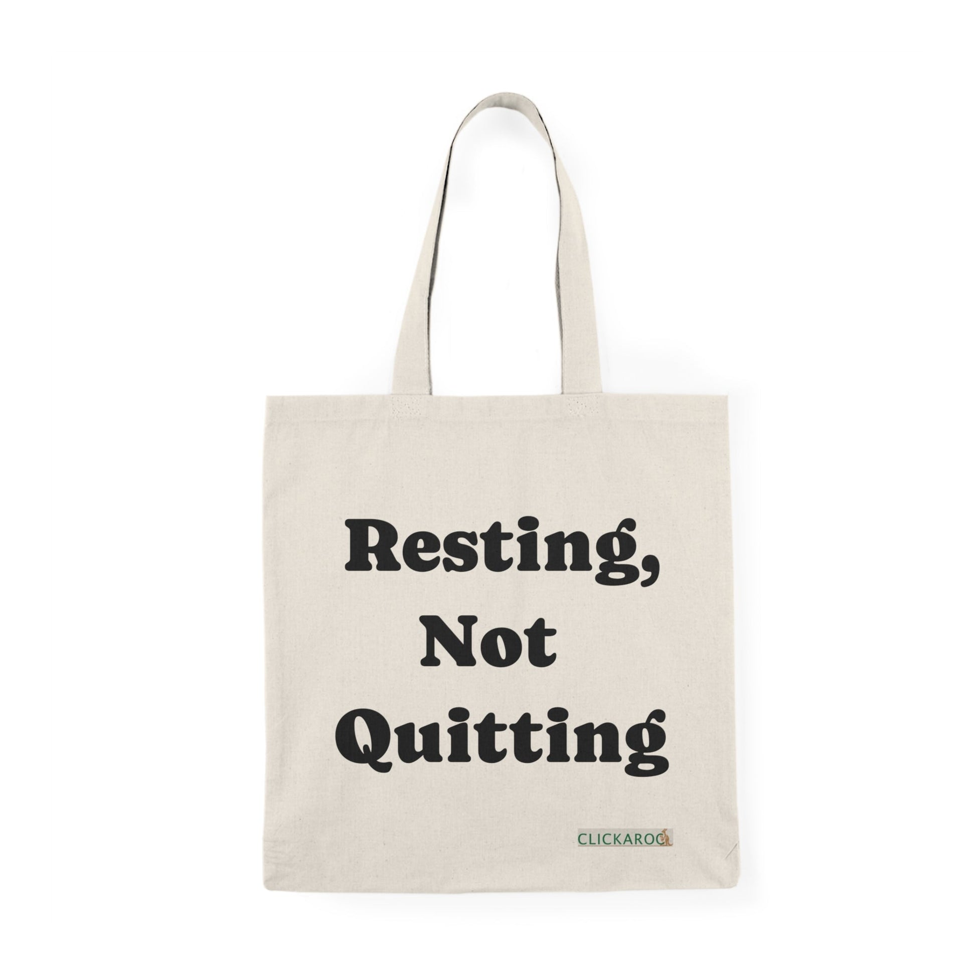 Resting, Not Quitting Tote Bag Motivational Canvas Grocery & Everyday Tote Printify